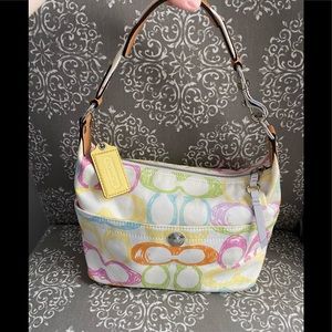 Coach Hampton Scribble small hobo bag